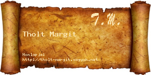 Tholt Margit névjegykártya